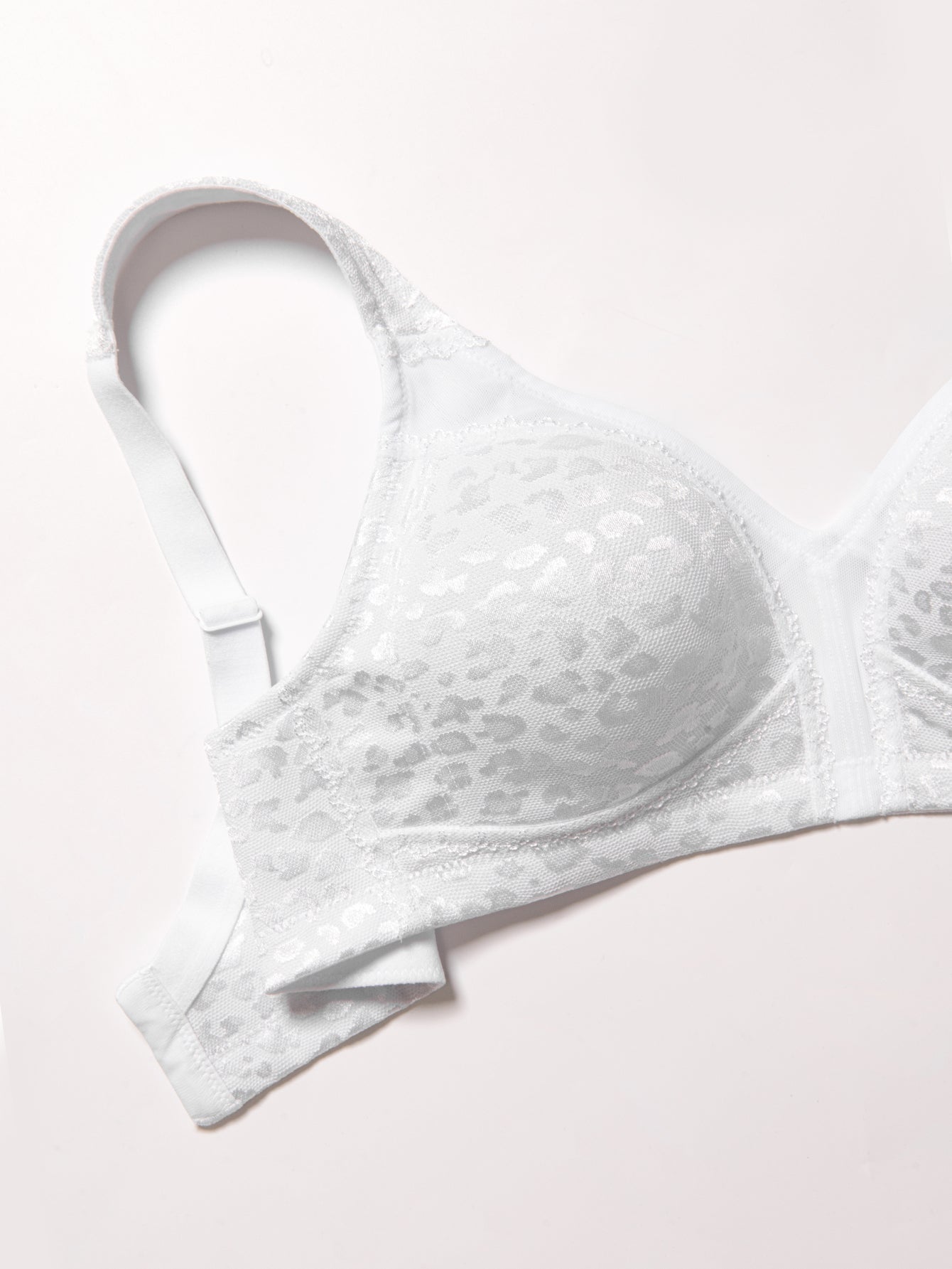 Wingslove Women's Plus Size Full Coverage Minimizer Bra Wirefree Non Padded for Everyday Comfort, White