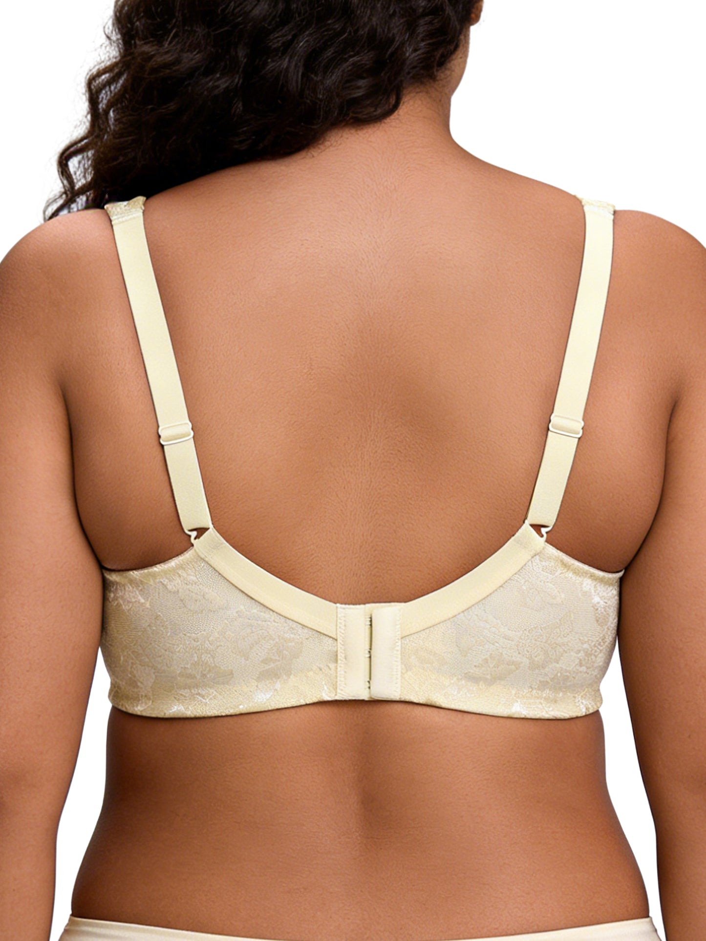 Deyllo Minimizer Bras for Women Plus Size Seamless Unlined Bra Full-Figure Non Padded Comfort Light Beige Bras