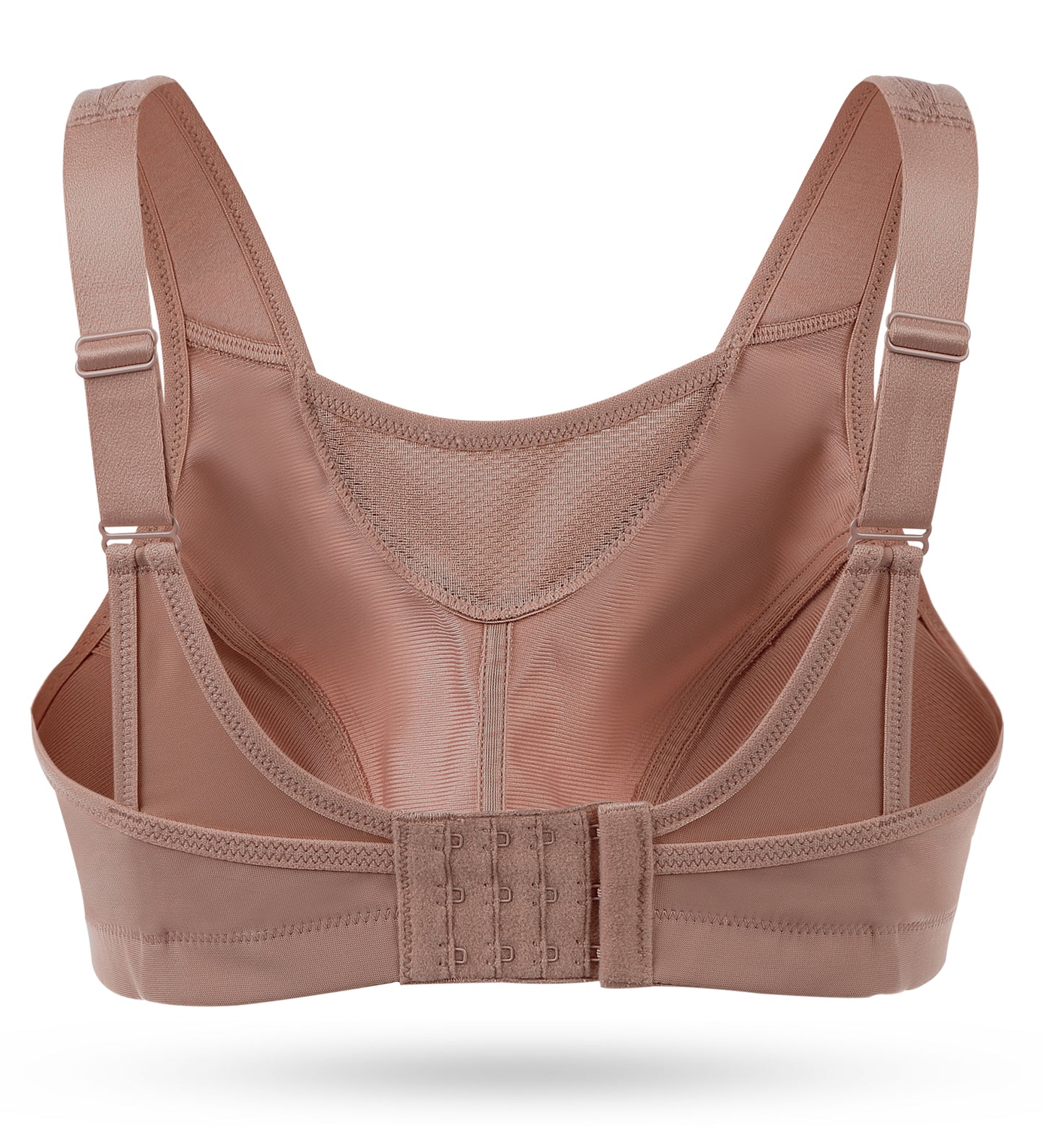 Wingslove Women's Sports Bra Full Coverage Wireless Bra Plus Size High Impact Non Padded Workout Bra,Amber
