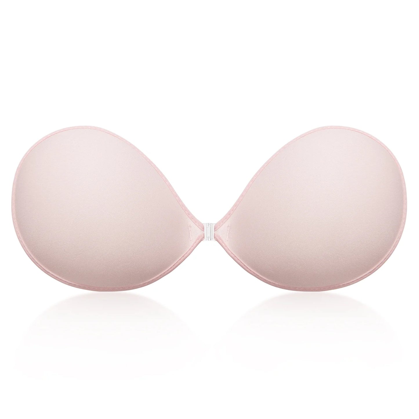 Wingslove Adhesive Bra Reusable Backless Strapless Push-up Silicone Invisible Sticky Bras for Backless Dress,Light Pink