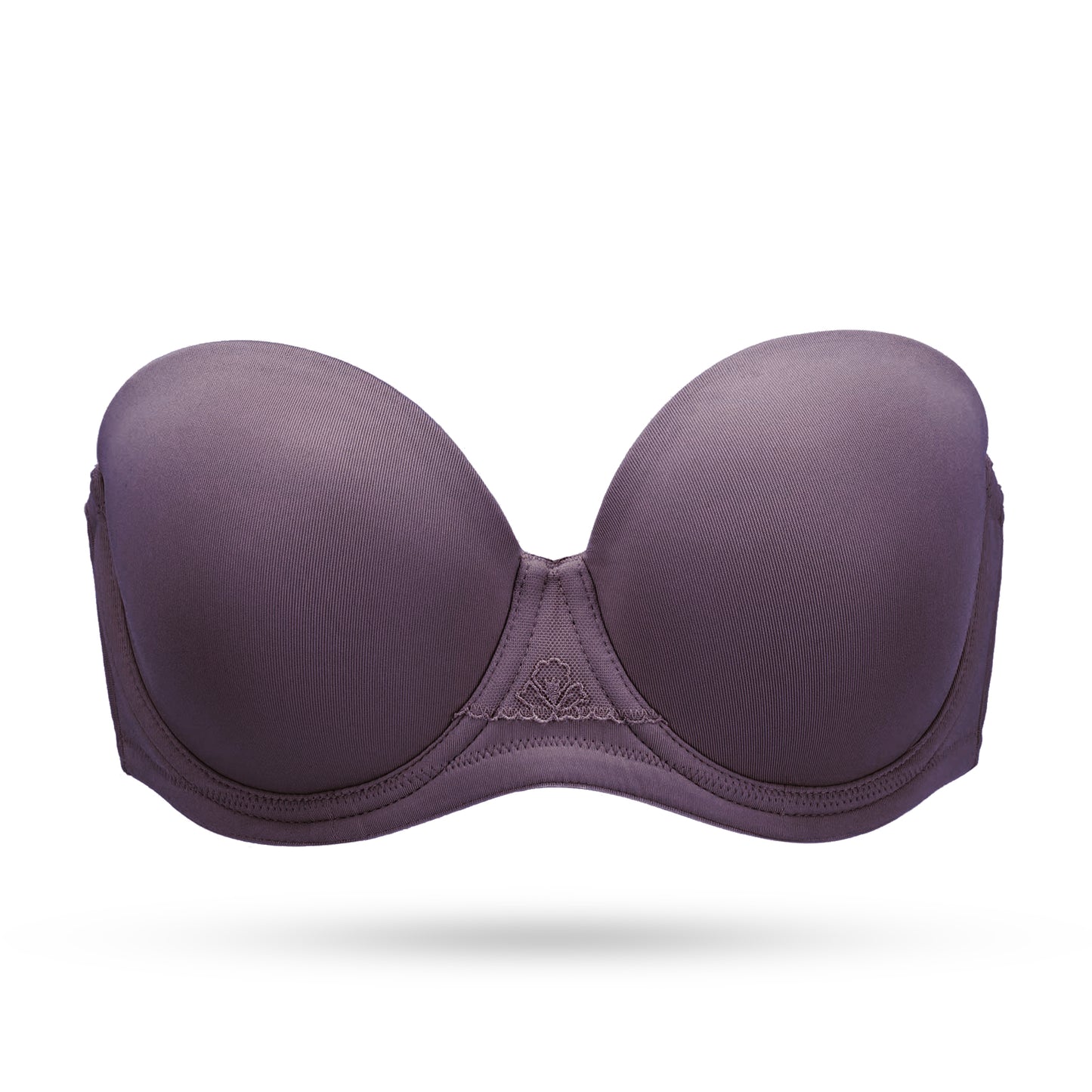  Deyllo Women's Push Up Strapless Bras Full Cup Plus Size Underwire Support Padded Bra Purple Bras