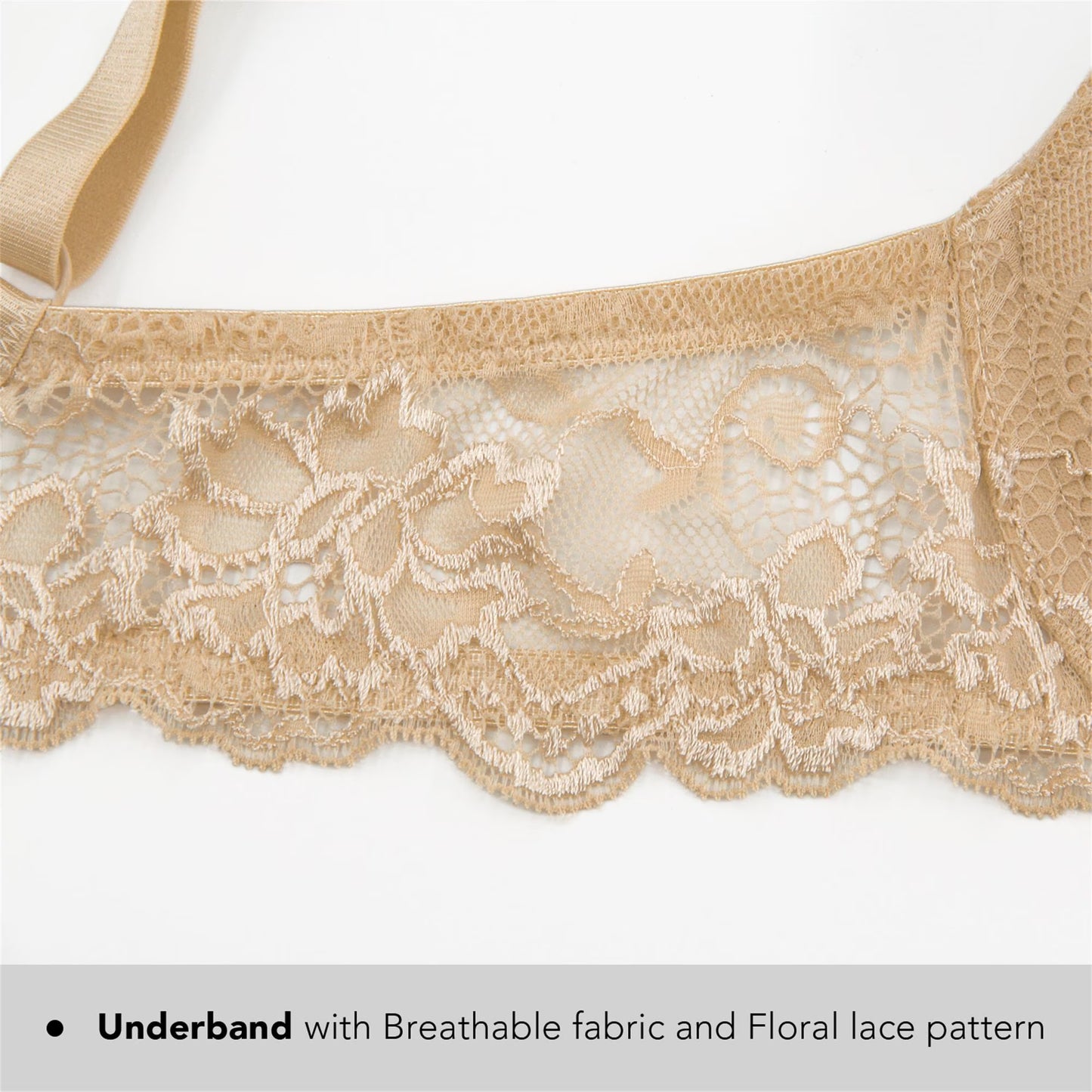 Wingslove Women's Push Up Sexy Lace Padded Plunge Underwire Lift Up Bras Add 1 Cup Boost Brassiere,Beige