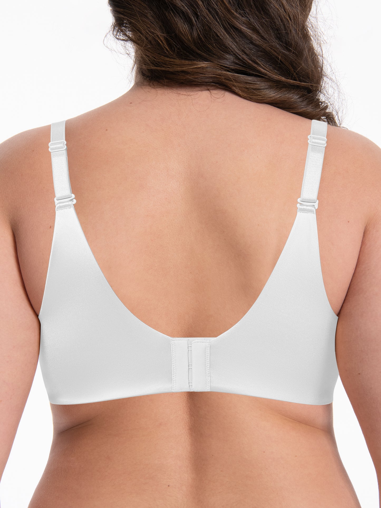 Deyllo Women Wireless Seamless Full Coverage Bra Minimizer Underwire Bralette White Crisscross Back Daily Bra