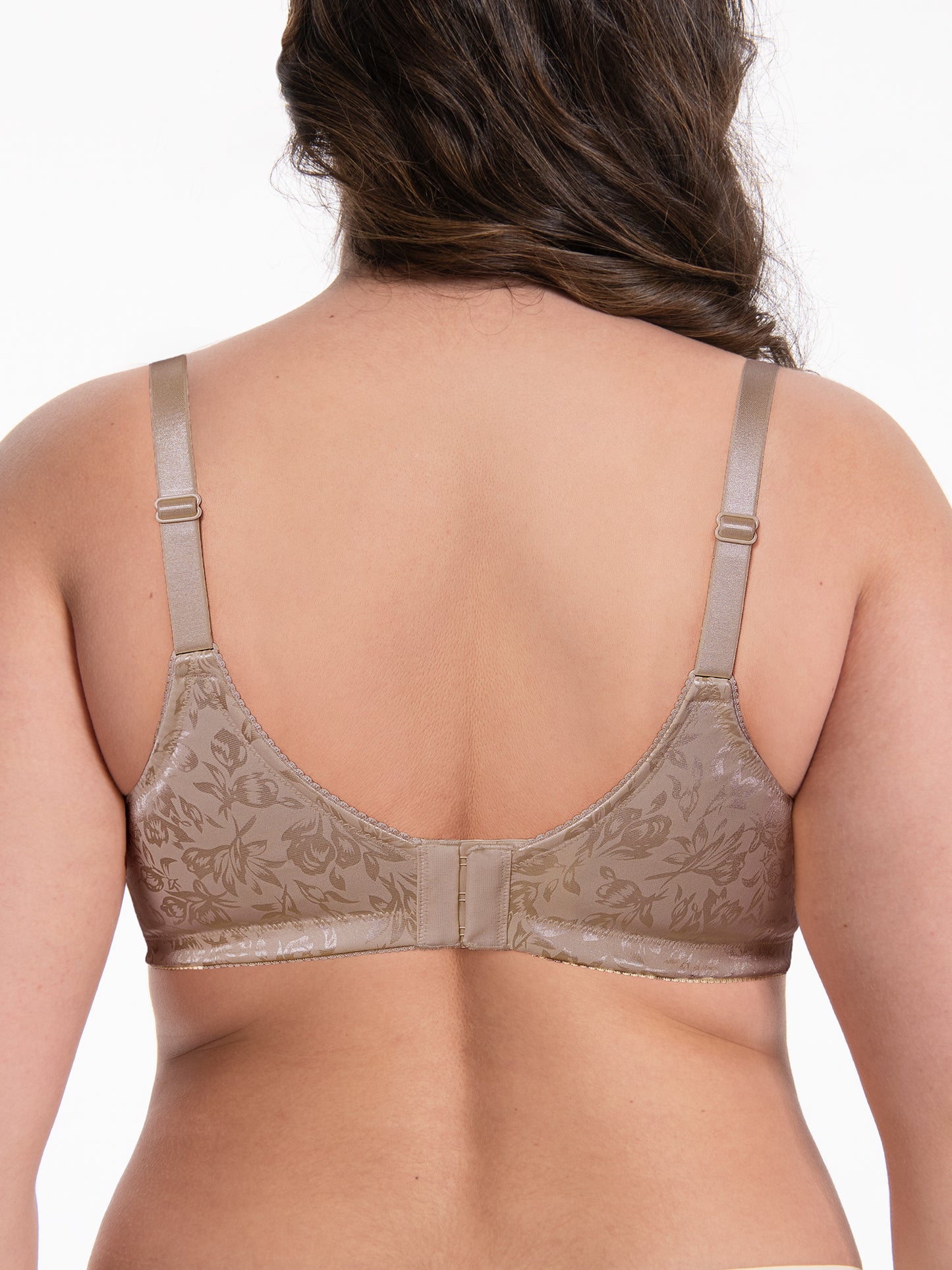 Deyllo Women Plus Size Minimizer Bra Full Coverage Non Padded Comfort Bras Dark Beige Lightweight Dailywear Underwire Bras