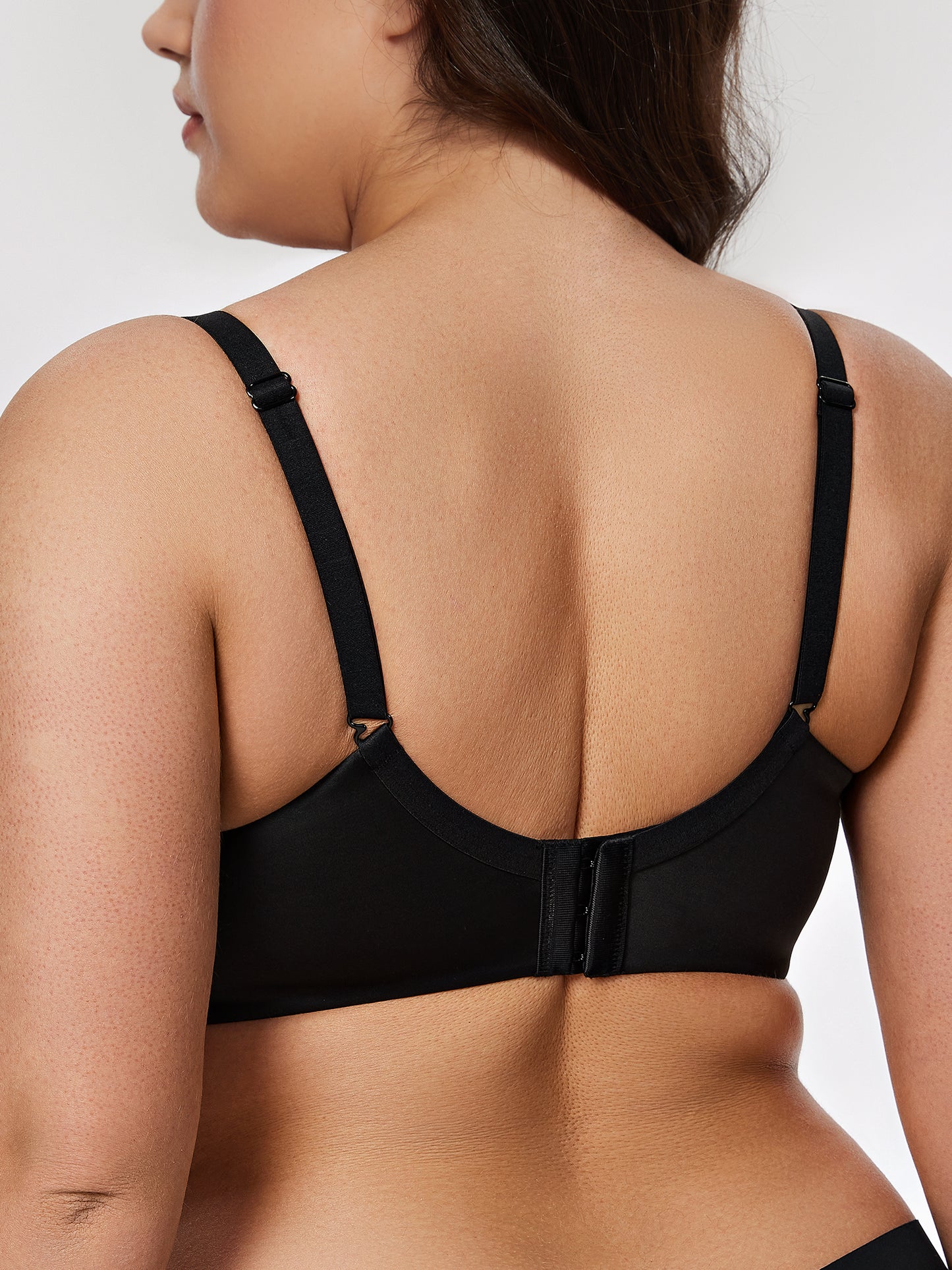 Deyllo Women Push Up Bra Seamless Lightly Padded Underwire Add 2 Cups Up Bras Lift Up Black Bras