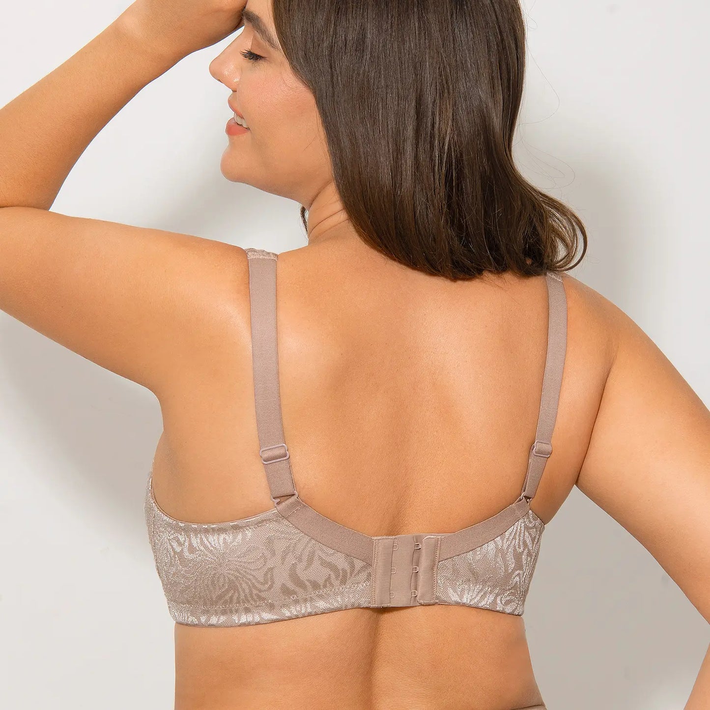 Wingslove Women's Full Coverage Plus Size Bra Non Padded Wireless Minimizer Bra, Toffee