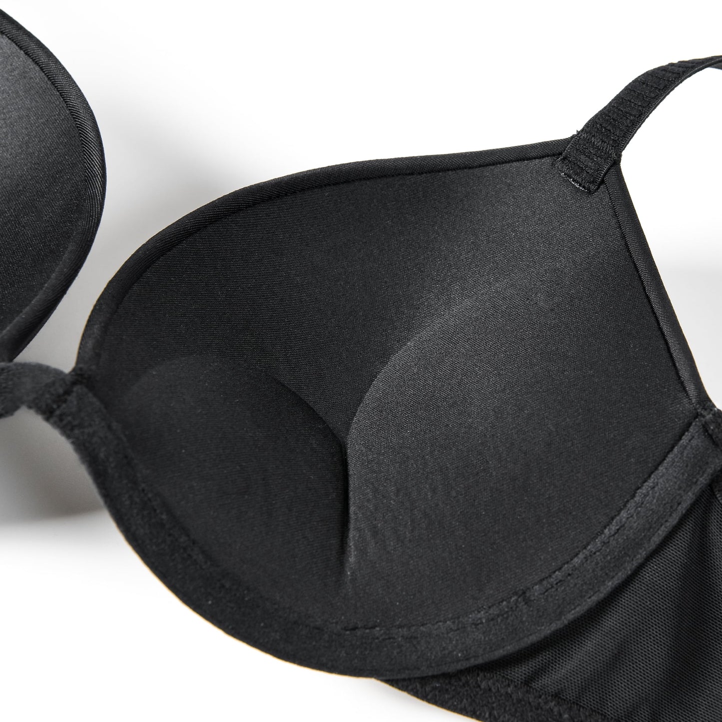 Wingslove Womens Push-up Bra Deep V Plunge Underwire T-Shirt Bra, Black