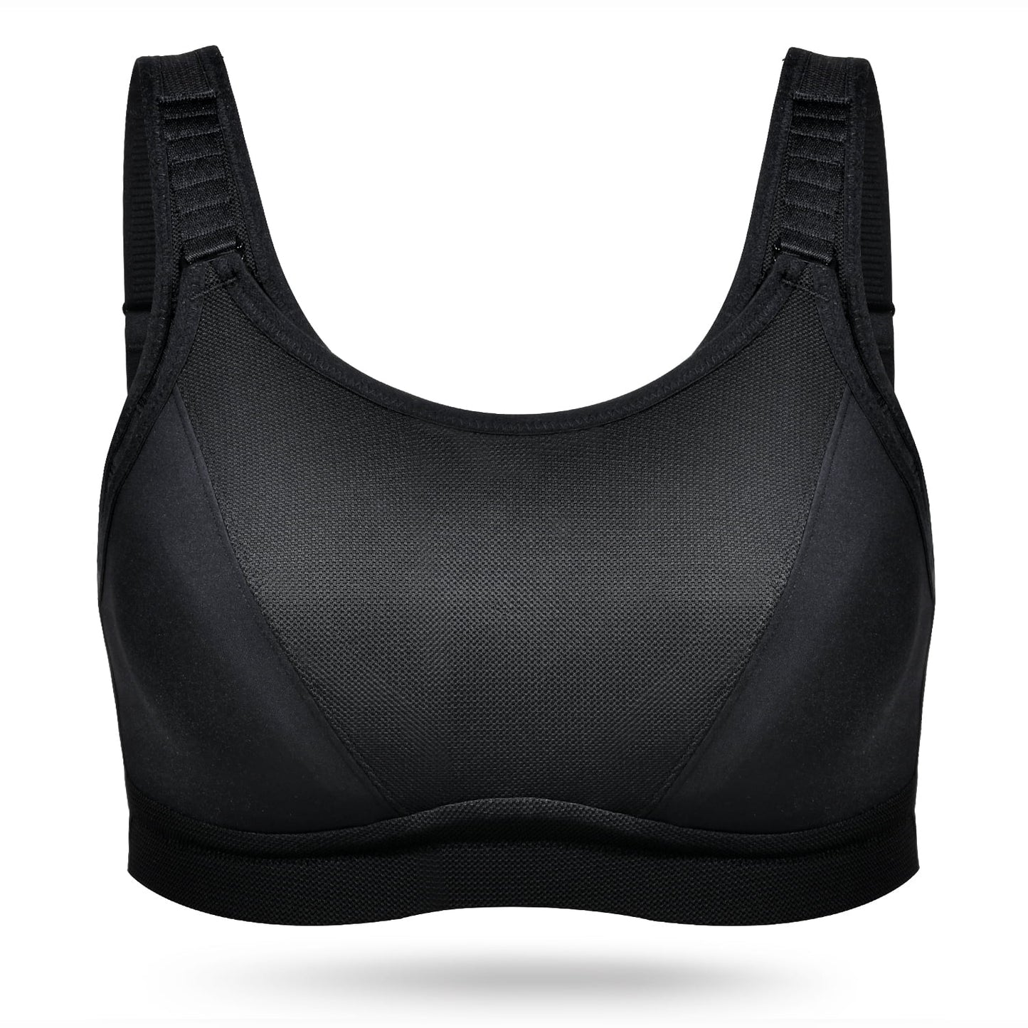 Wingslove Women's Non Padded Wireless Plus Size High Impact Sports Bra, Black