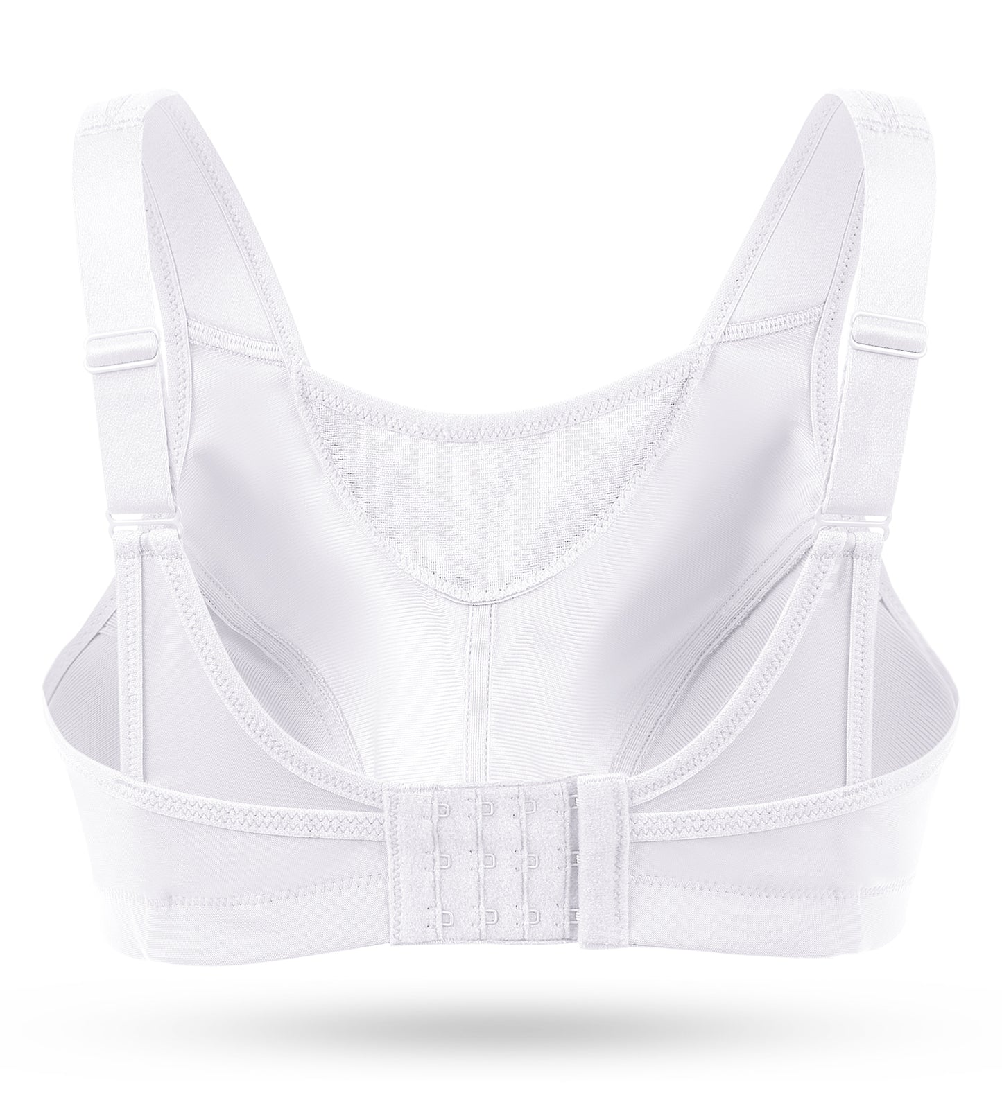 Wingslove Women's Sports Bra Full Coverage Wireless Bra Plus Size High Impact Non Padded Workout Bra,White