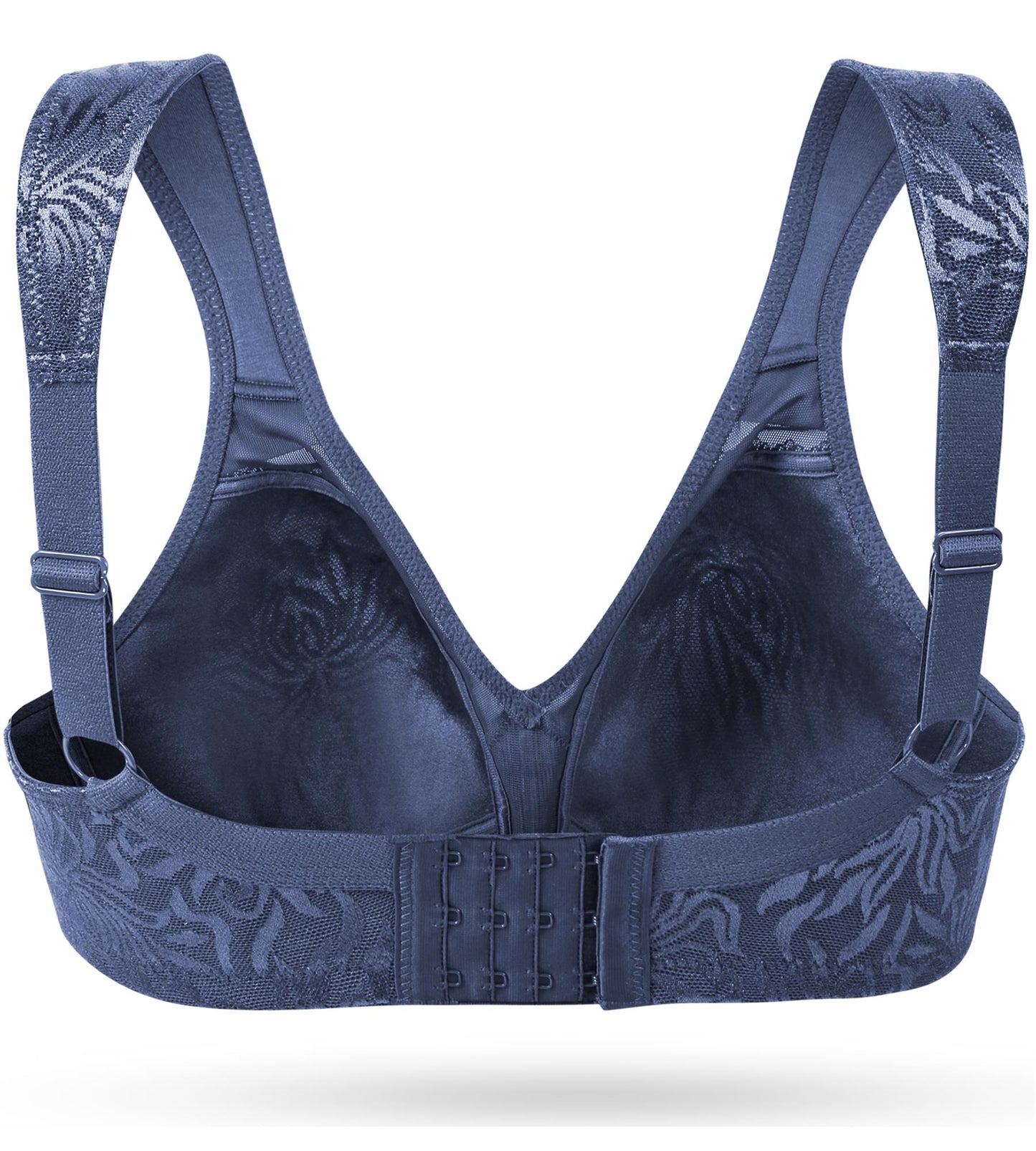 Wingslove Women's Full Coverage Plus Size Bra Non Padded Wireless Minimizer Bra, Gray Blue