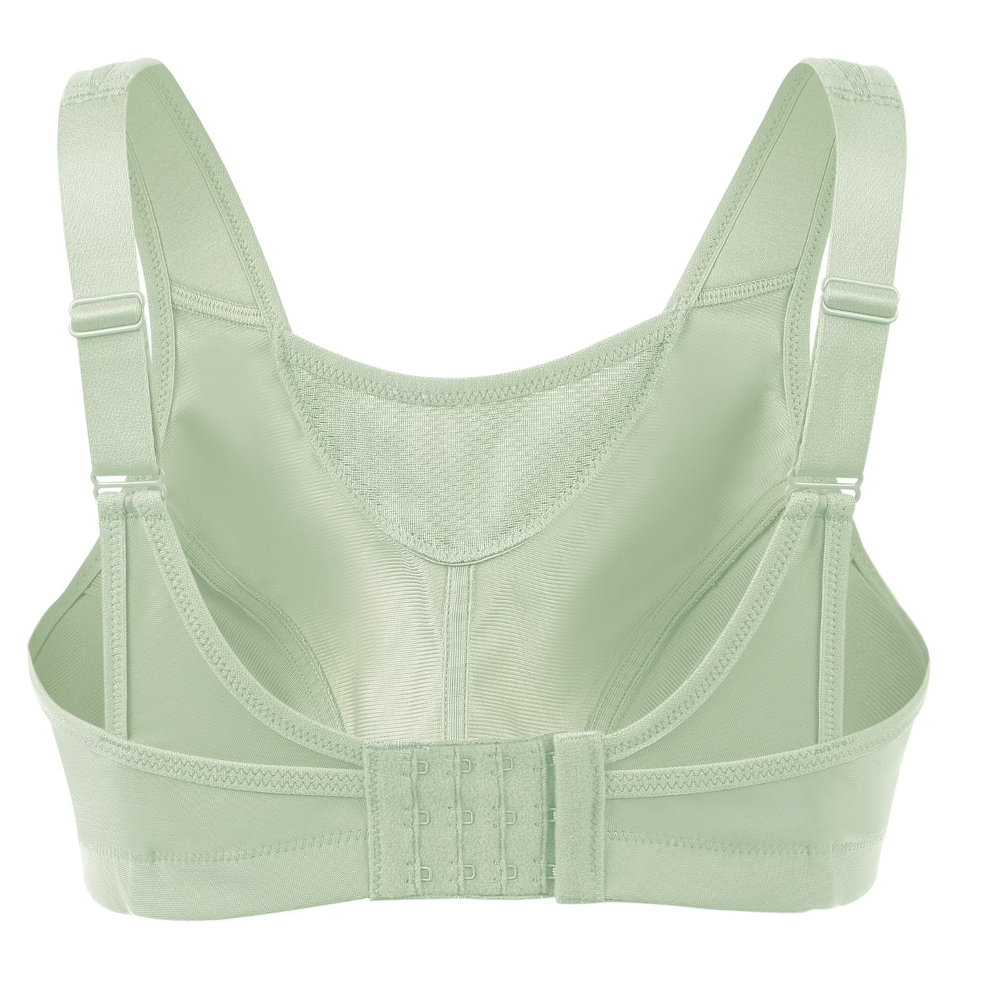 Deyllo Women Wireless Sport Bras High Impact Support Workout Bras Full Coverage No Padded Comfort Light Green