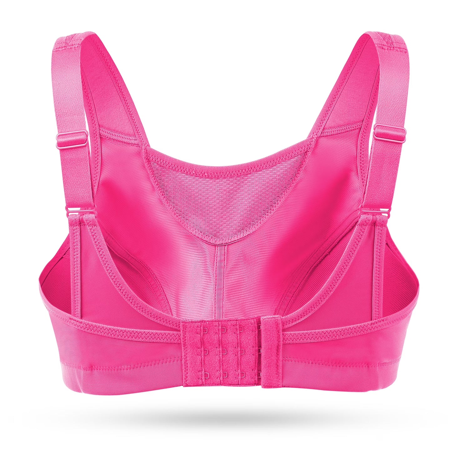 Deyllo Women Plus Size Sport Bras Full Coverage No Padded Wireless Rose Red Bras High Impact Support Workout Bras