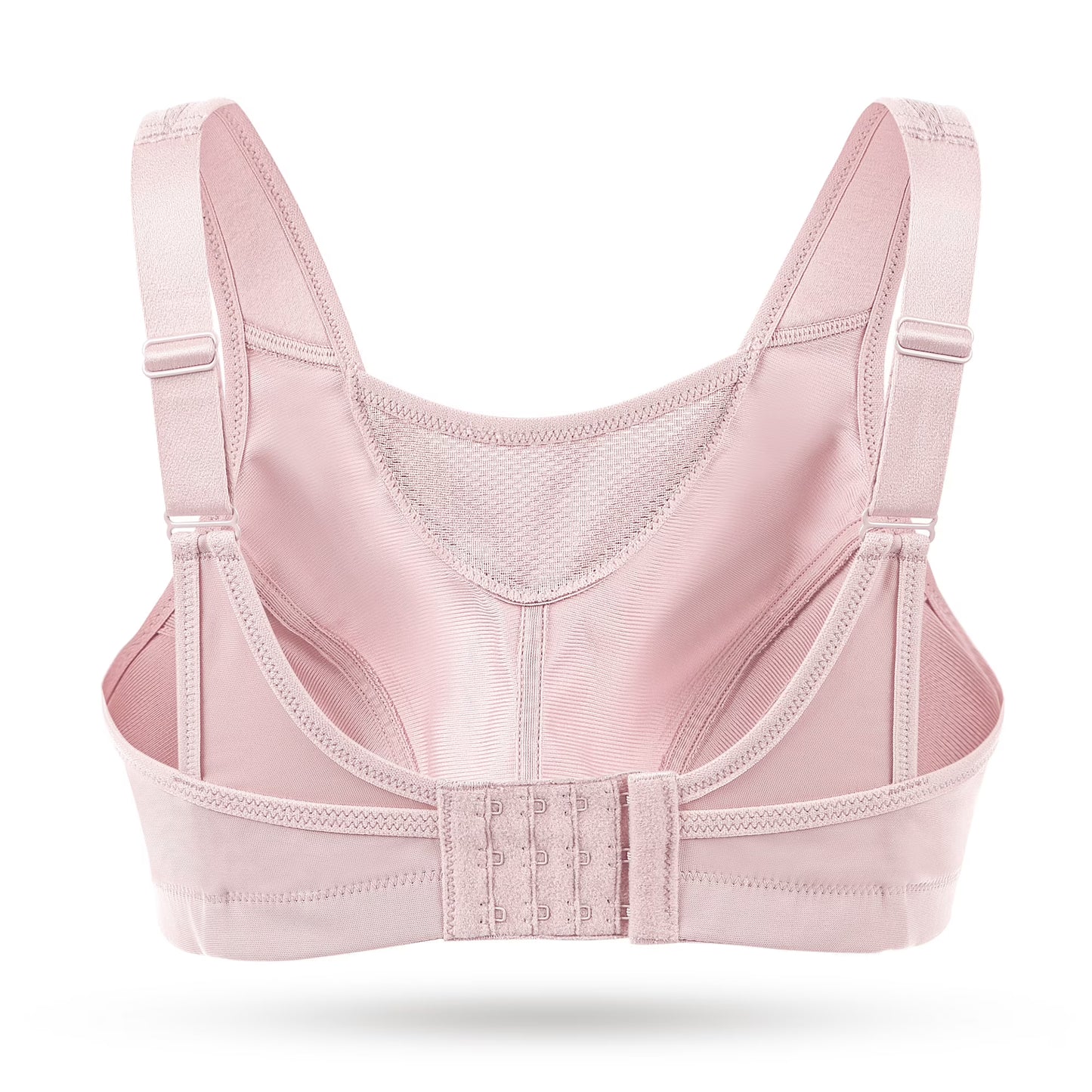 Deyllo Women Plus Size Bras Sport Workout Bras High Impact Support Exercise Bra No Underwire Comfort Light Pink Bra