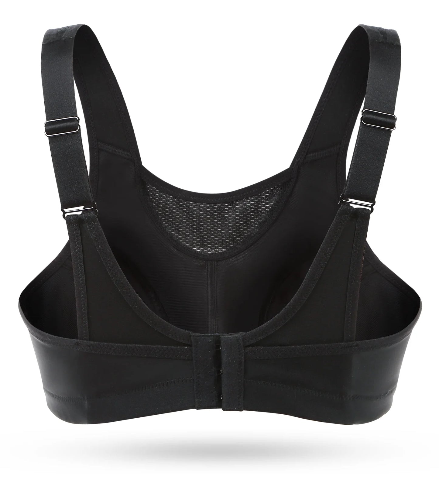 Wingslove Women's Sports Bra Full Coverage Wireless Bra Plus Size High Impact Non Padded Workout Bra,Black