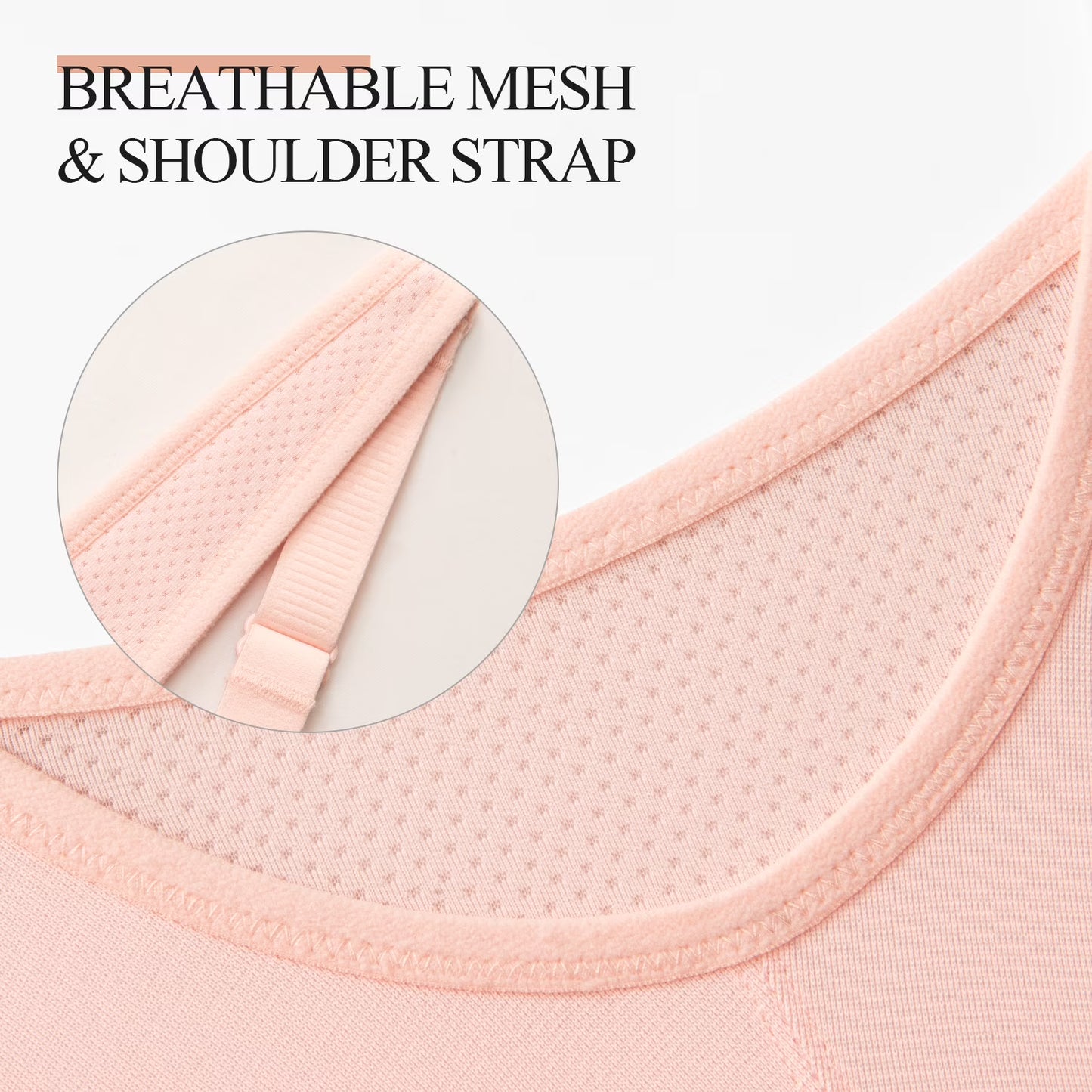 Deyllo Women Plus Size Bras Sport Workout Bras High Impact Support Exercise Bra No Underwire Comfort Light Pink Bra