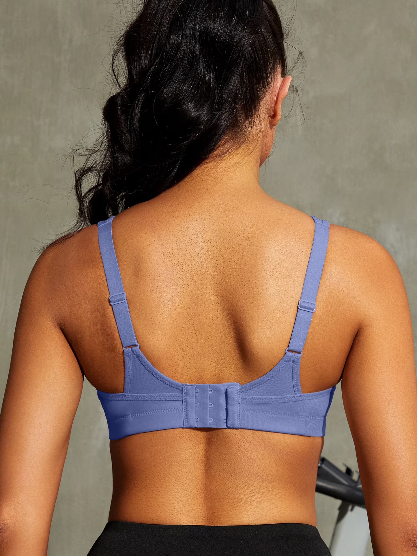 Deyllo Women Plus Size Sport Bras Full Coverage No Underwire Wireless Comfort Everyday Purple Bra