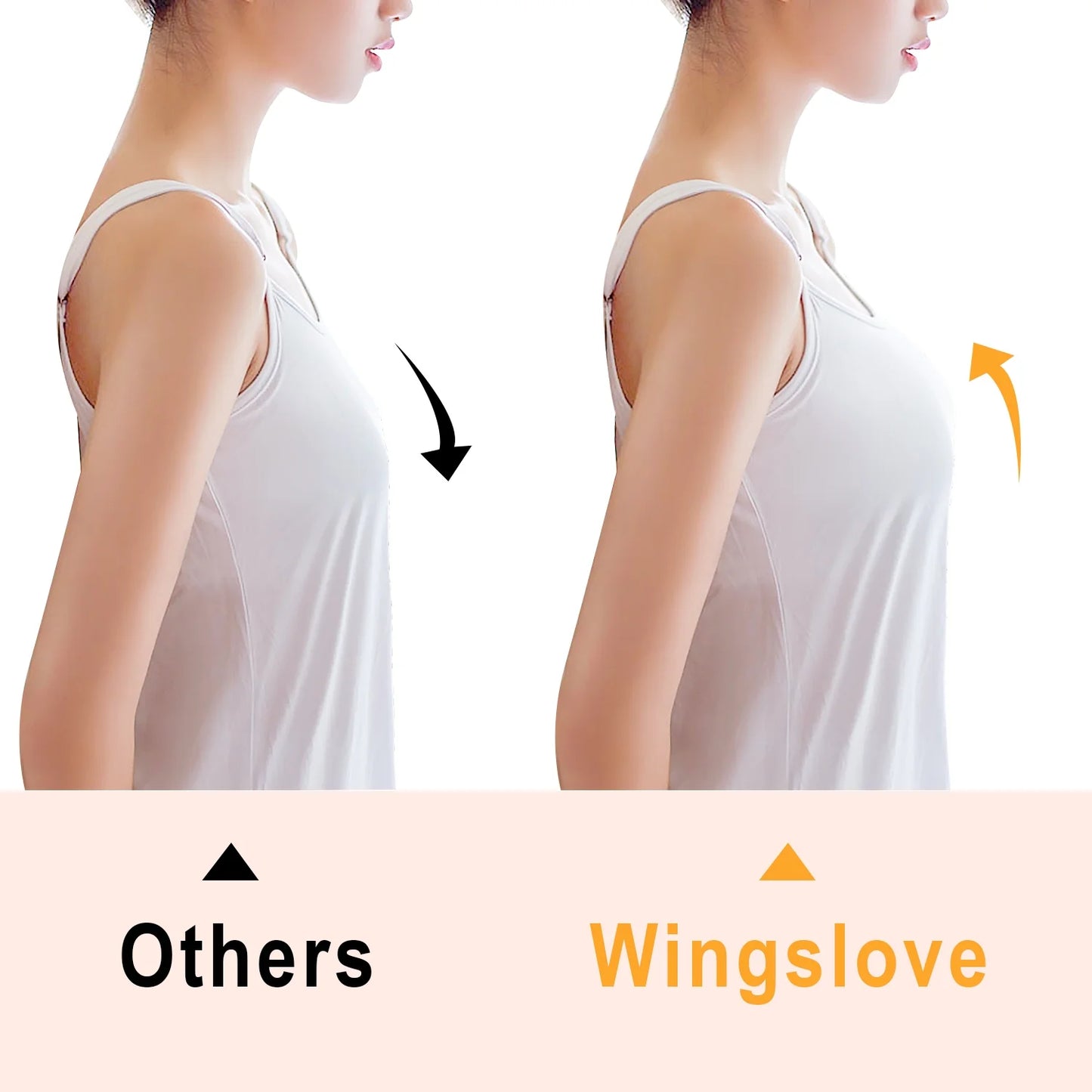 Wingslove Adhesive Bra Reusable Backless Strapless Push-up Silicone Invisible Sticky Bras for Backless Dress,Coffee
