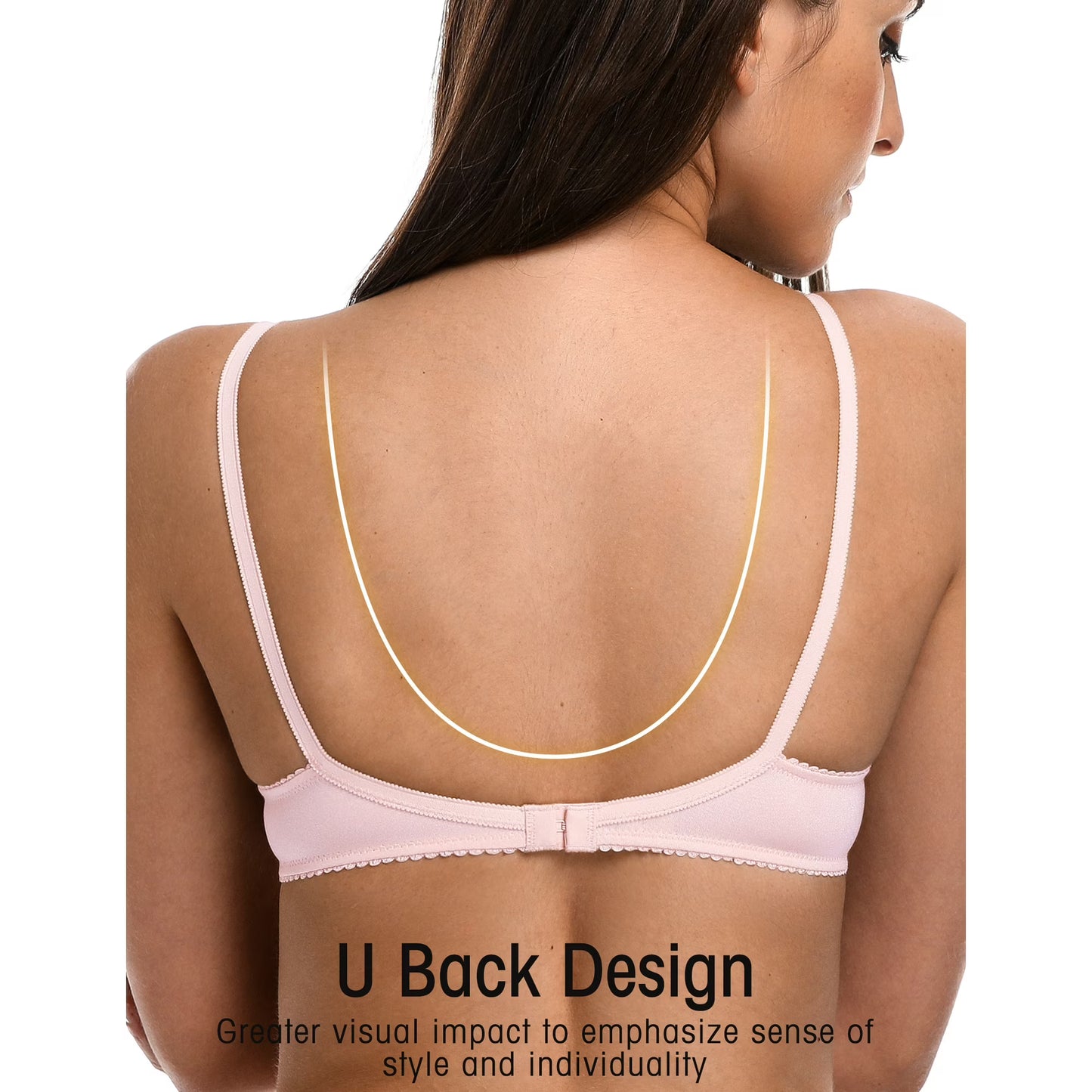 Wingslove Women's Sexy 1/2 Cup Lace Bra Balconette Mesh Underwired Demi Shelf Bra Unlined See Through Bralette,Pink